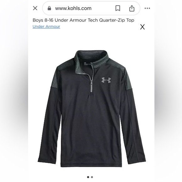 Under Armour Heat Gear Black And Gray Loose Fitting 1/4 Front Zipper Pullover. - Picture 2 of 7